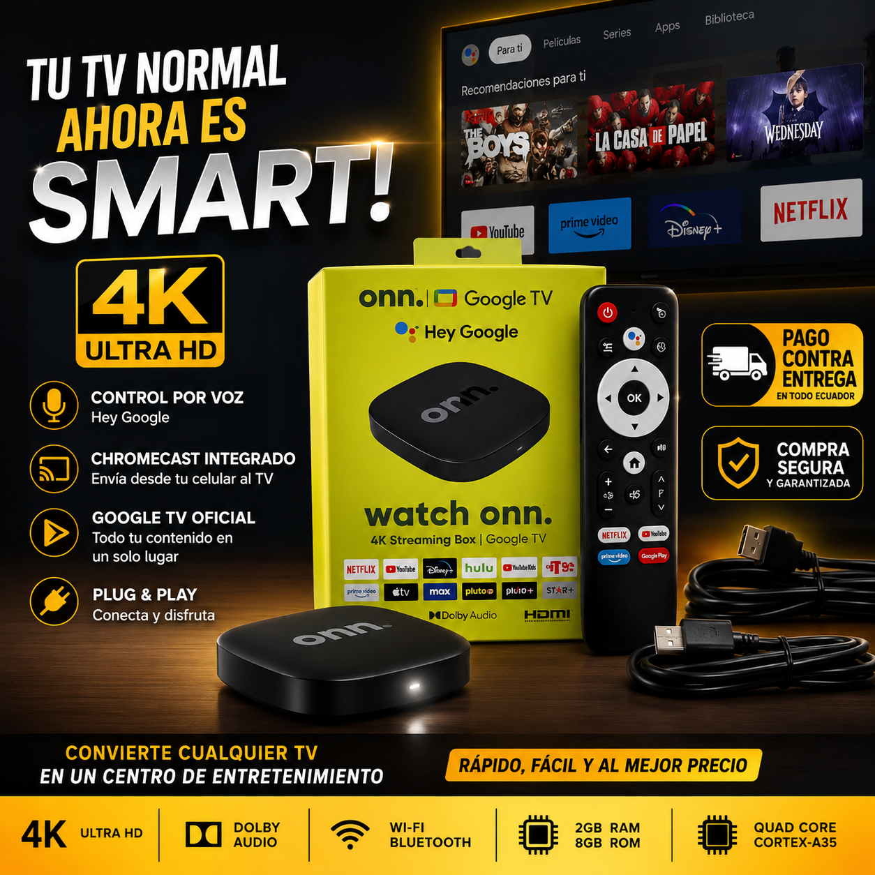 Onn 4K Streaming Google TV box